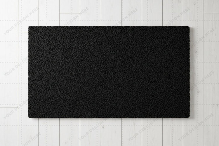 Modern black doormat mockup example image 1