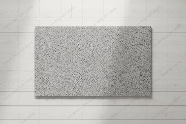 Modern grey doormat mockup design