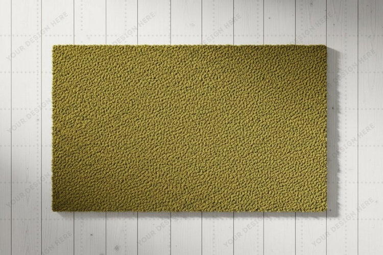 Modern olive green doormat mockup example image 1