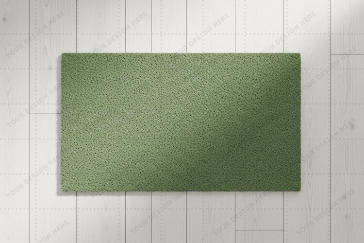 Modern green doormat mockup design example image 1