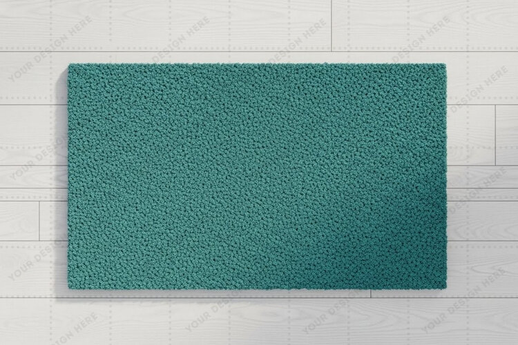 Teal doormat mockup design example image 1