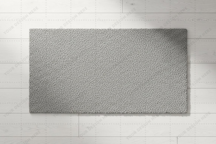 Modern grey doormat mockup design