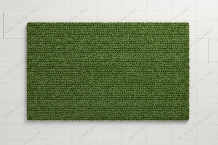 Green doormat mockup design