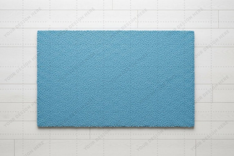Blue doormat mockup design example image 1