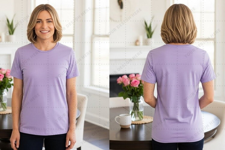 Lilac T-shirt Mockup Design example image 1