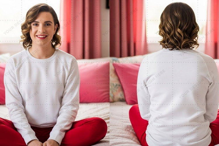 White Tshirt Mockup Image 13