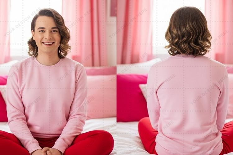 Pink T-shirt Mockup Design