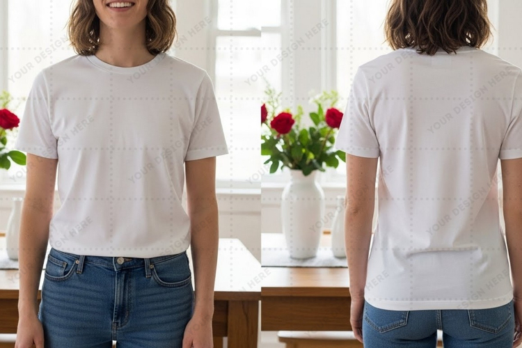 White Tshirt Mockup Image 12