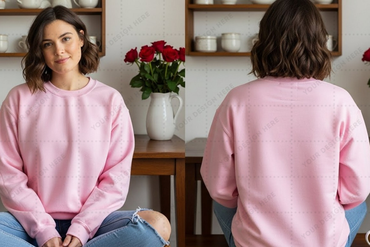 Pink T-shirt Mockup Design