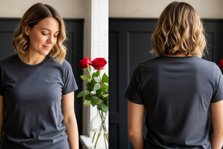 Dark gray T-shirt Mockup Design