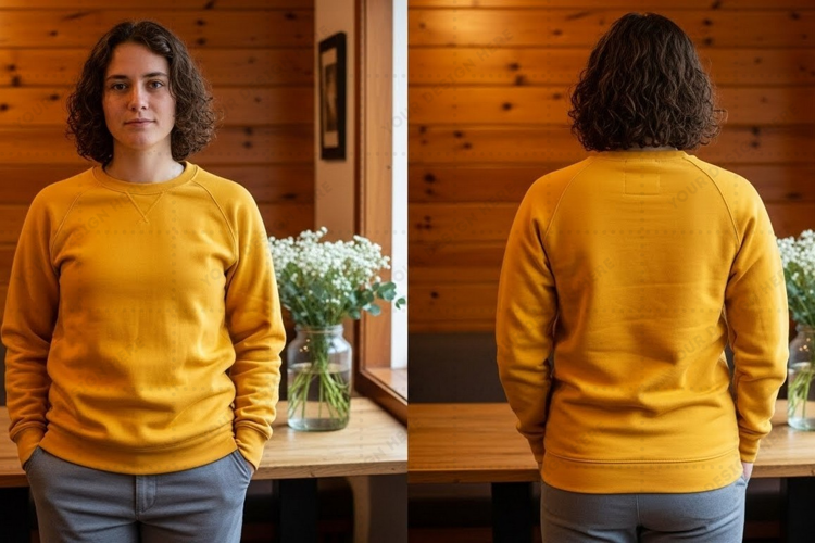 Bright yellow T-shirt Mockup Design