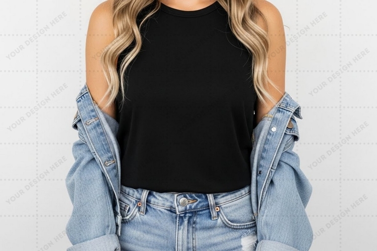 Black Tshirt Mockup Image 20