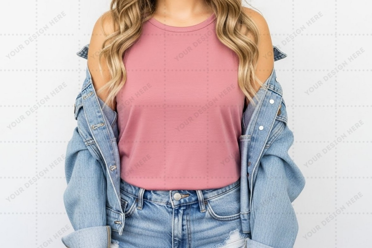 Pink T-shirt Mockup Design