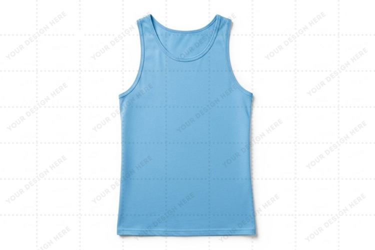 Light blue tank top T-shirt Mockup Design