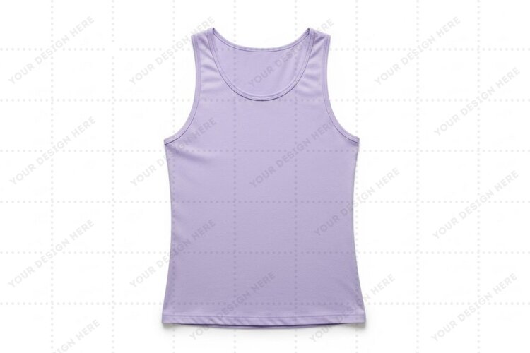 Lilac tank top T-shirt Mockup Design example image 1