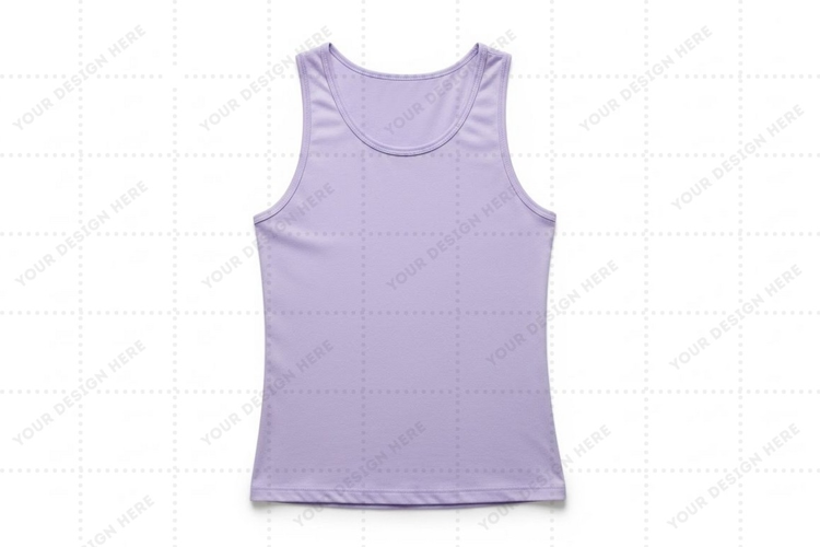 Lilac tank top T-shirt Mockup Design
