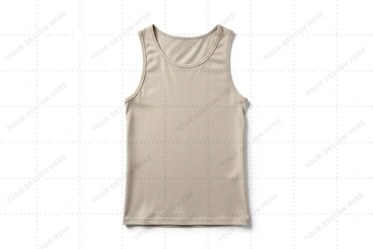 Minimalist tank top T-shirt Mockup Design example image 1