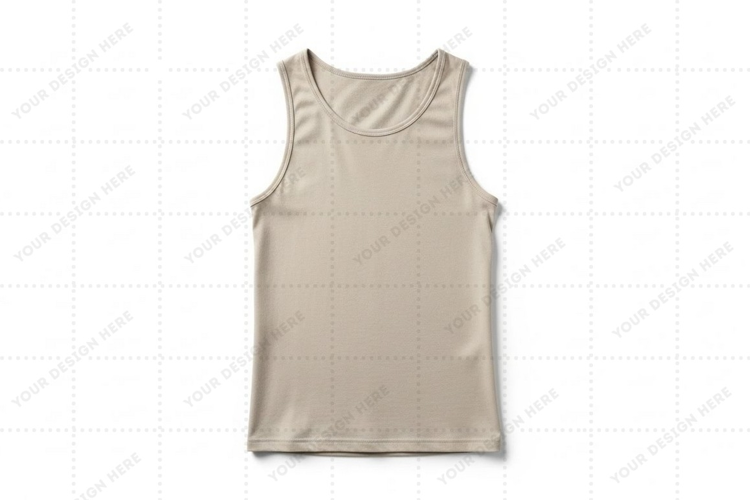 Minimalist tank top T-shirt Mockup Design