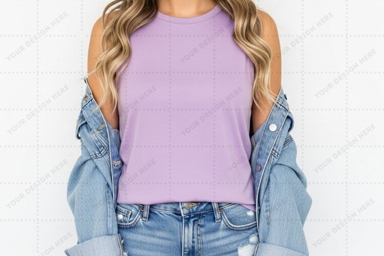 Lilac T-shirt Mockup Design example image 1