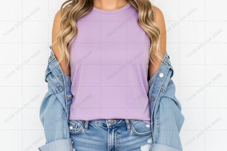 Lilac T-shirt Mockup Design