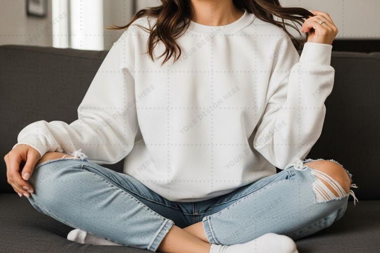 White Tshirt Mockup Image 15