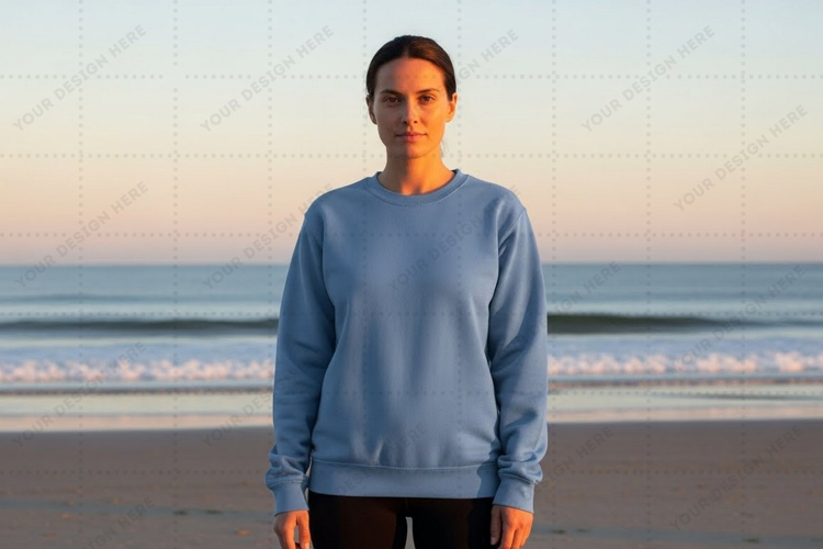 Light blue t-shirt mockup design
