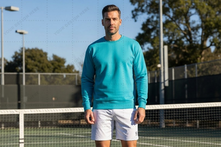 Mens sports sweatshirt t-shirt mockup