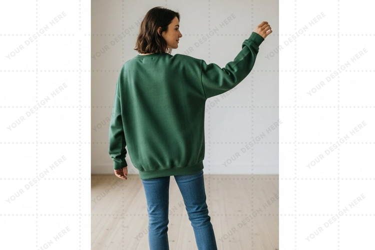 Green oversized t-shirt mockup design