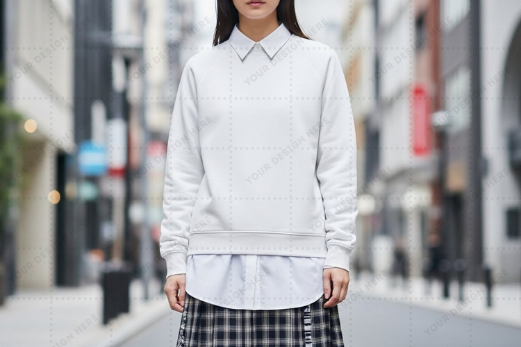 Modern white t-shirt mockup design