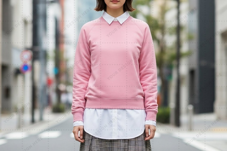 Pink t-shirt mockup design