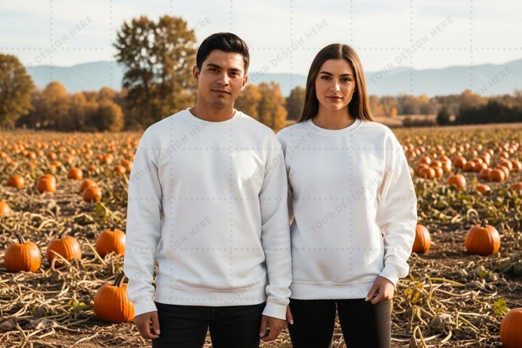 Autumn harvest sweatshirts mockup design