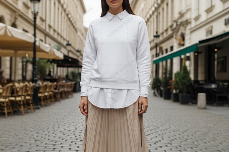 White Tshirt Mockup Image 17