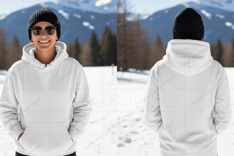 White hoodie mockup design