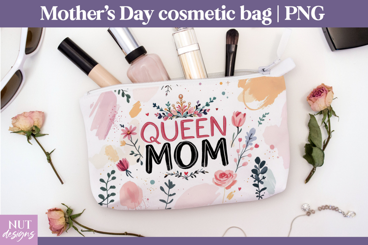 Queen Mom Cosmetic Bag mom gift Mothers day makeup bag