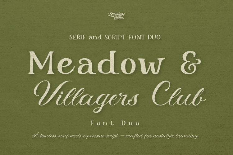 Meadow & Villager Club Font Duo