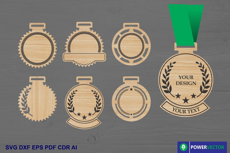 Medal Laser Cut Files, Blank Medal Shapes Svg