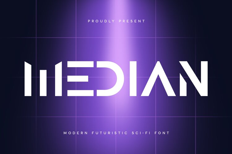 Median - Modern Futuristic Sci-fi Font example image 1