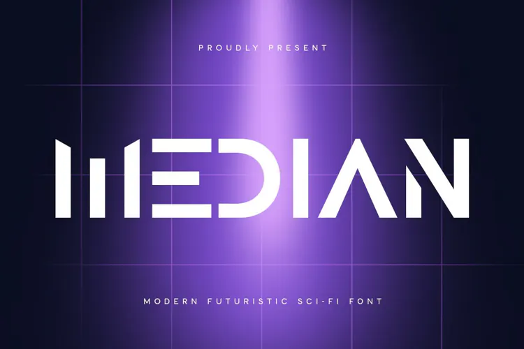 Median - Modern Futuristic Sci-fi Font