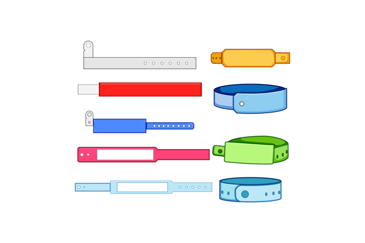 medical bracelet set cartoon