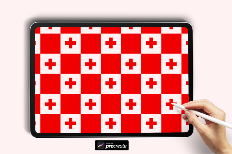 Medical Cross Pattern | Nurse Brush for Procreate