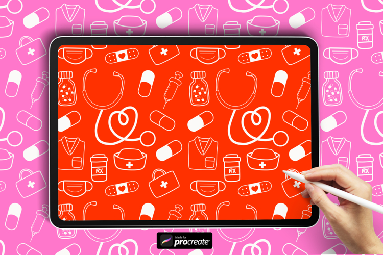 Medical Pattern | Nurse Brush for Procreate