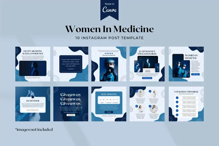 Women in Medicine Instagram Canva Template