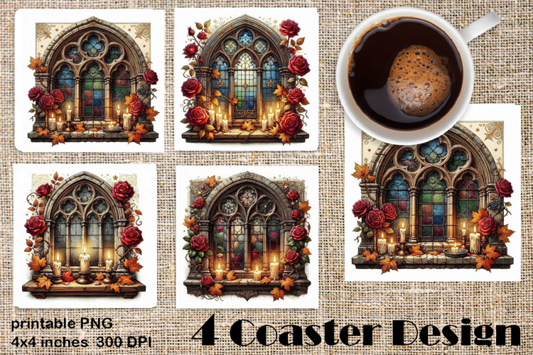 Medieval Castle Coaster PNG | Gothic Fantasy Sublimation