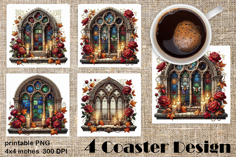 Medieval Castle Coaster PNG | Gothic Fantasy Sublimation