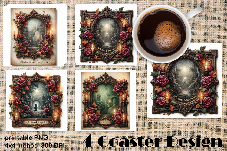 Medieval Castle Coaster PNG | Gothic Fantasy Sublimation