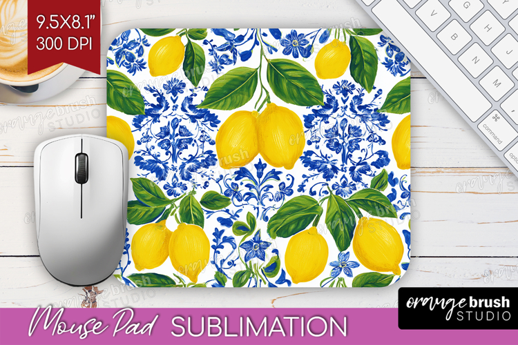 Mediterranean Mouse Pad Sublimation - Summer Mousepad PNG