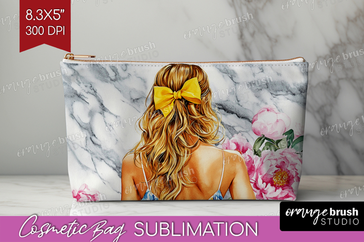 Mediterranean Cosmetic Bag - Summer Makeup Bag PNG