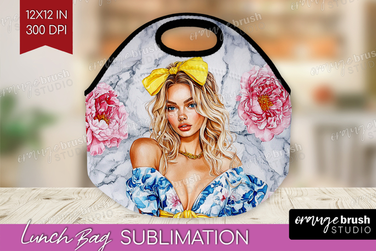 Mediterranean Lunch Bag - Summer Lunch Bug PNG Sublimation