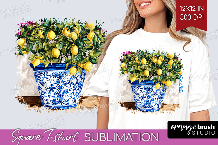 Mediterranean Square Tshirt Background - Summer PNG