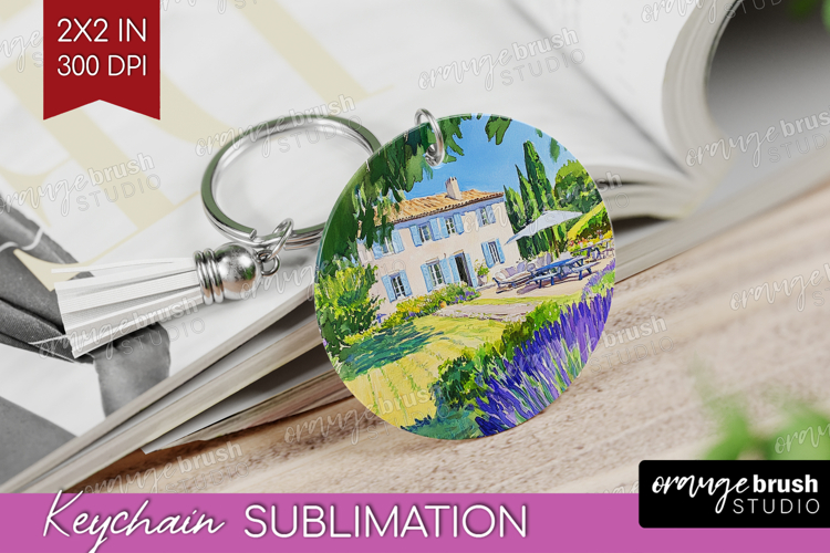 Mediterranean Keychain PNG - Summer Keychain Sublimation